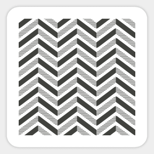 Abstract black and white geometric pattern Sticker